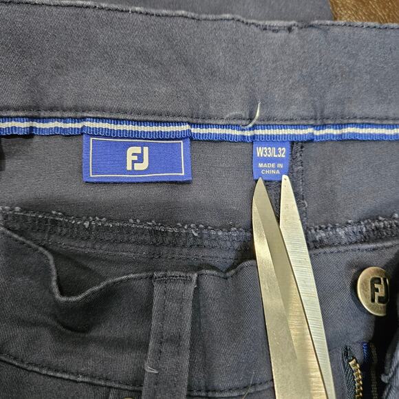 Footjoy‎ Men's 33/32 Navy 1857 Sueded Cotton Twill 5 Pocket Pant NWT - Picture 4 of 8